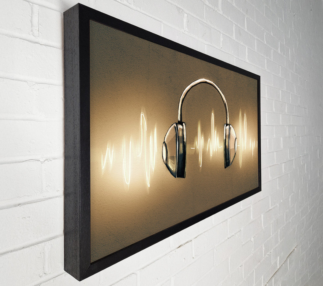  A Canvas Print of Light painted headphones Canvas Art