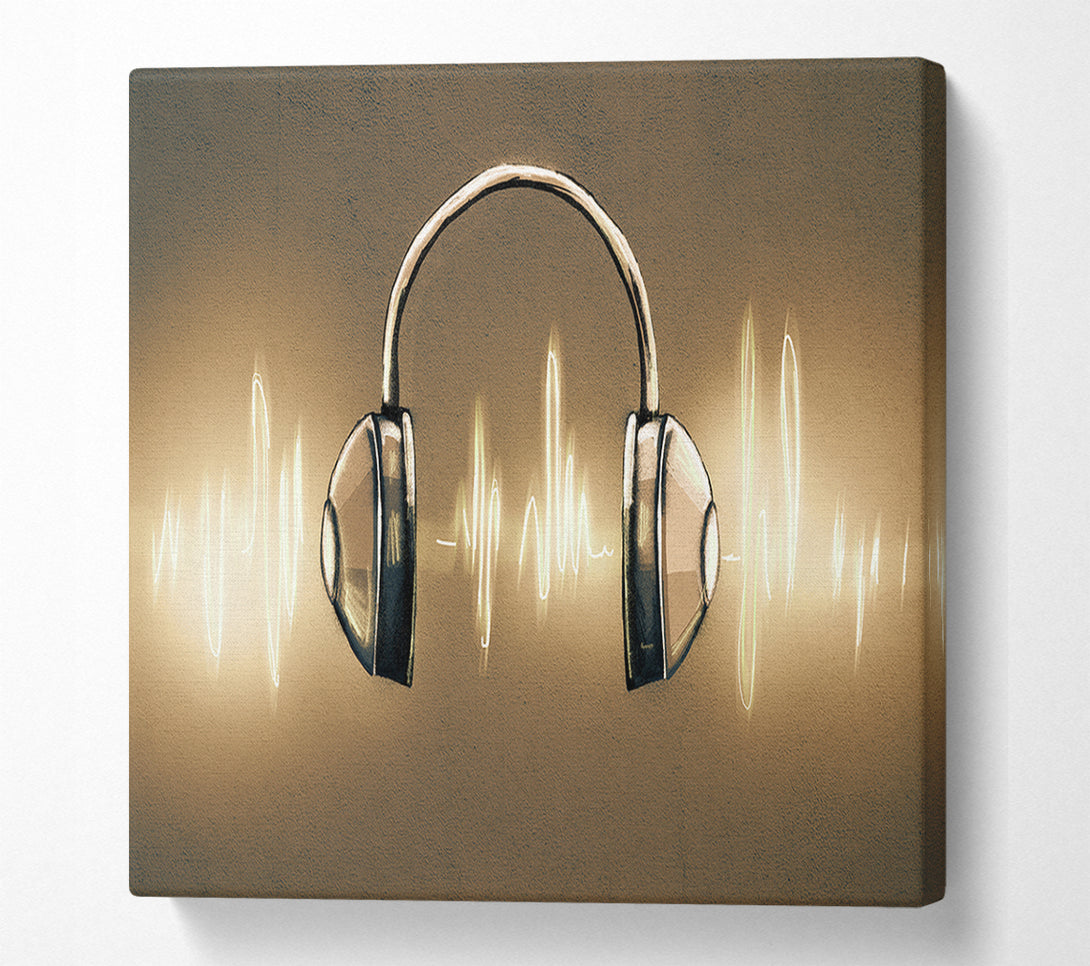  A Canvas Print of Light painted headphones Canvas Art