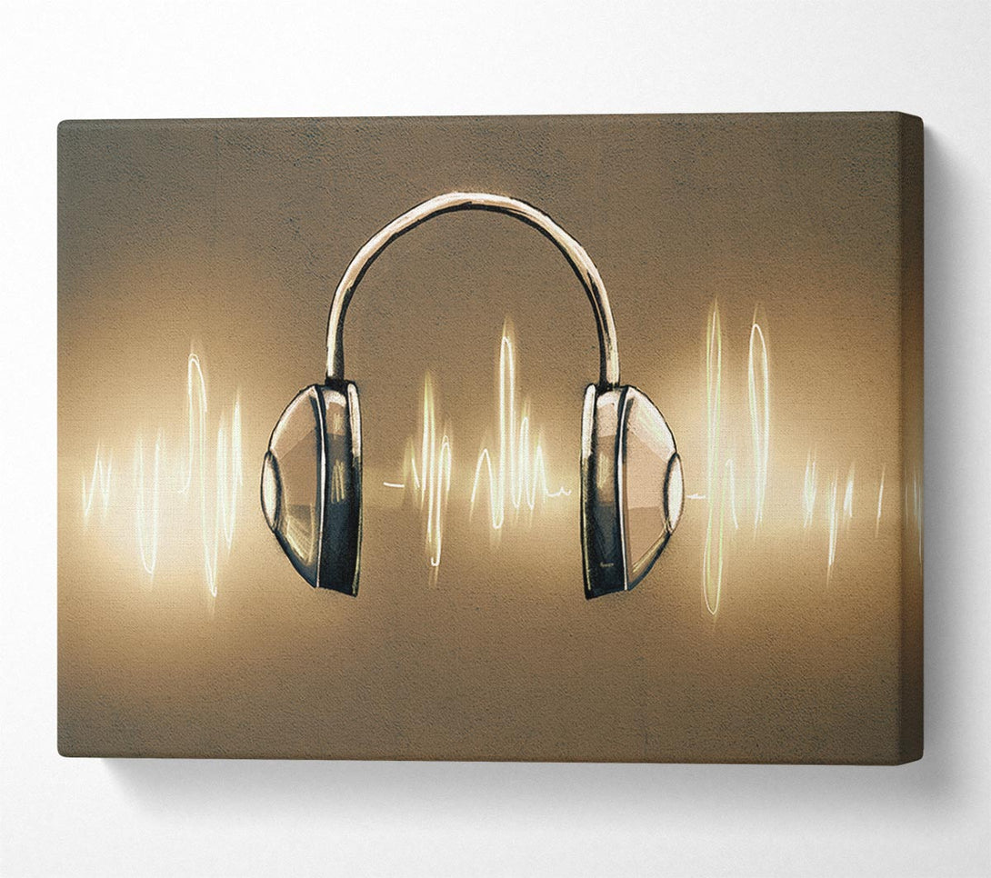  A Canvas Print of Light painted headphones Canvas Art