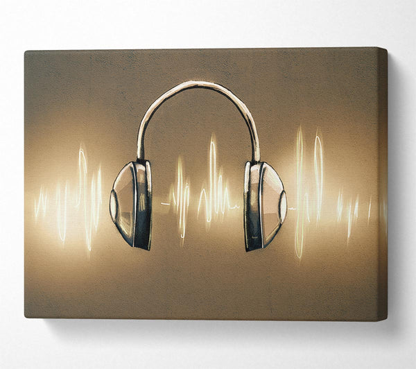  A Canvas Print of Light painted headphones Canvas Art