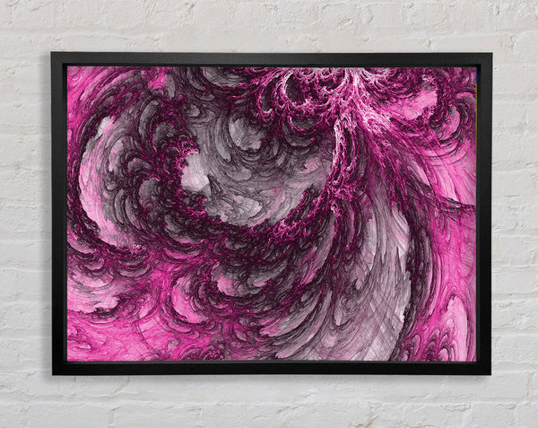 Pink distortion waves Framed Print