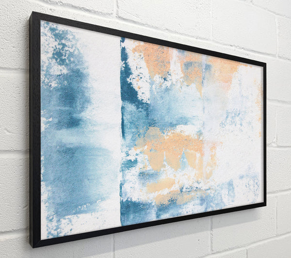 Textured blue and cream