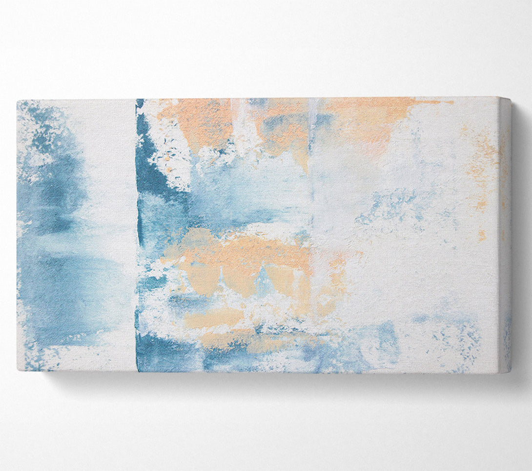  A Canvas Print of Textured blue and cream Canvas Art