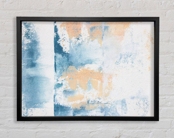 Textured blue and cream Framed Print