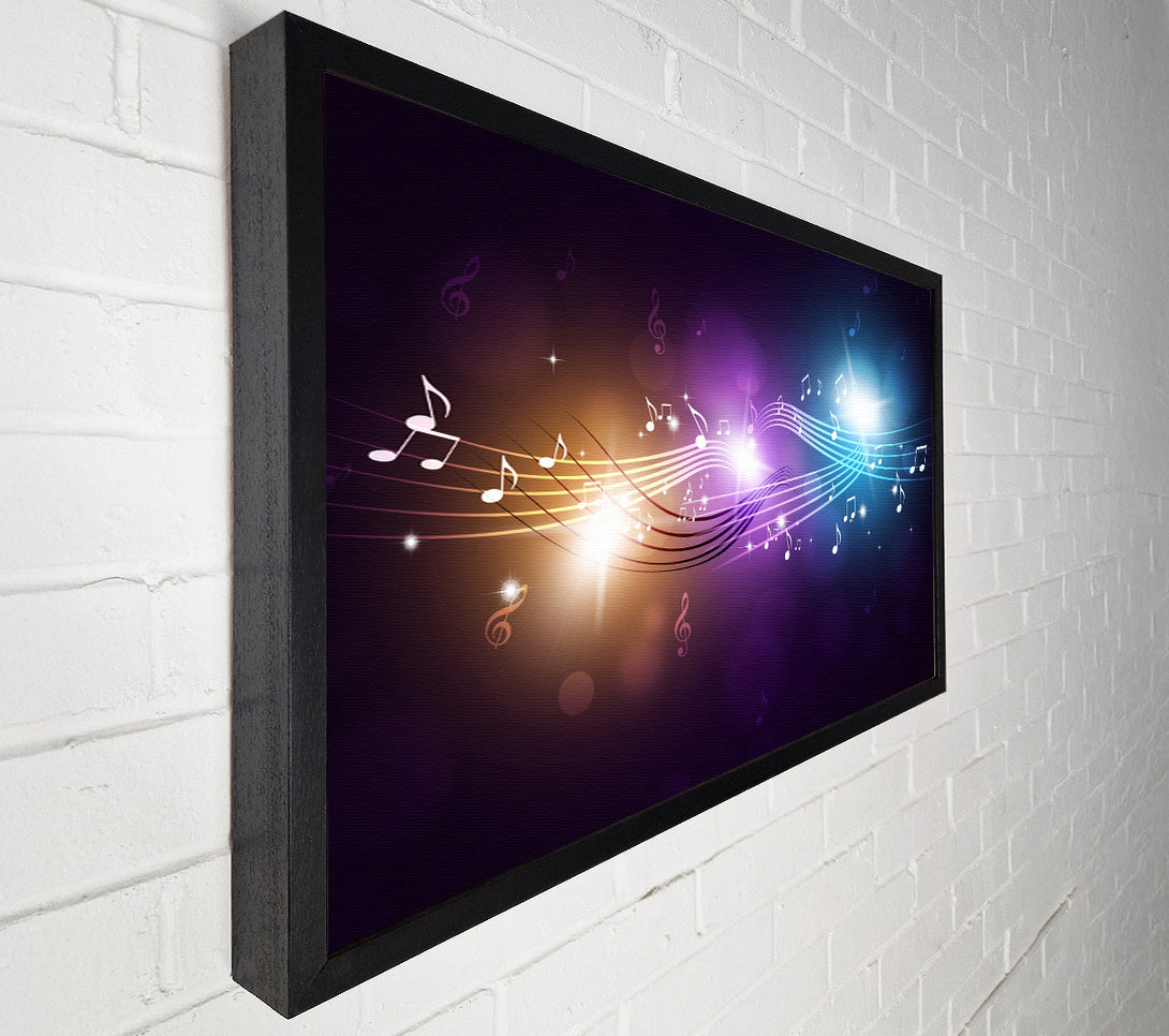  A Canvas Print of Musical notes on coloured spectrum Canvas Print