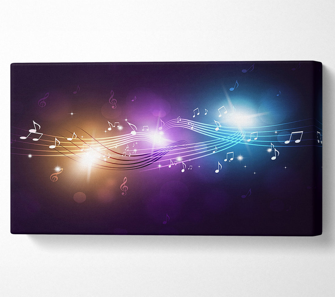  A Canvas Print of Musical notes on coloured spectrum Canvas Print