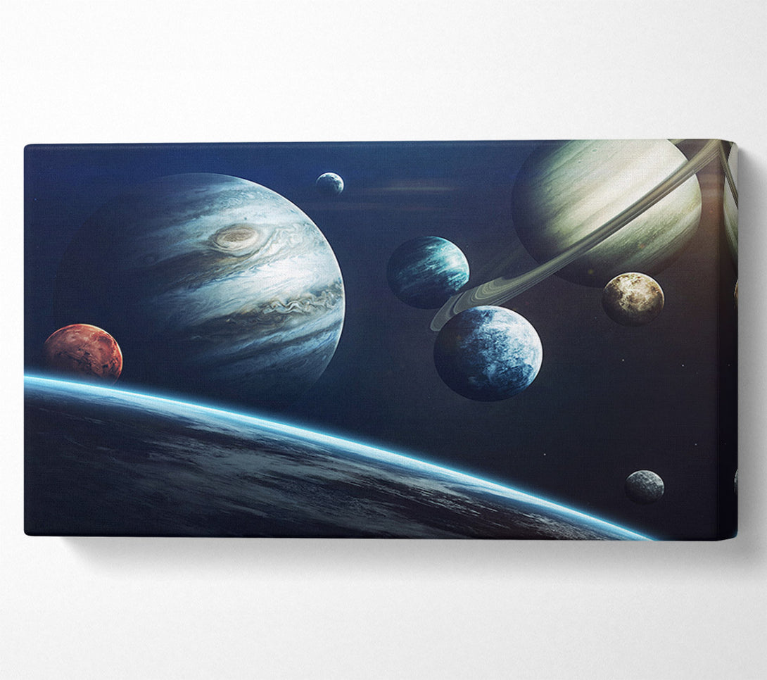  A Canvas Print of Out in space planets Canvas Print