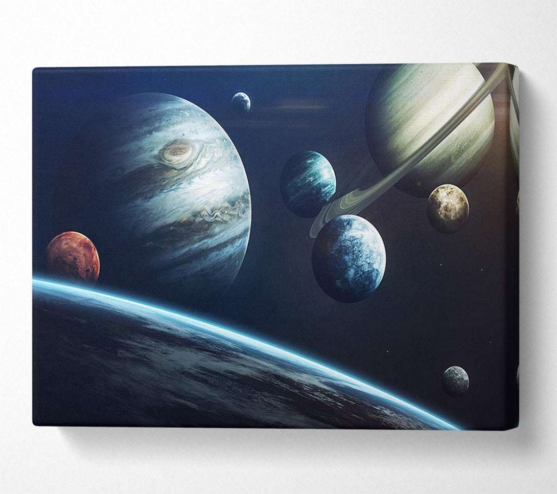  A Canvas Print of Out in space planets Canvas Print