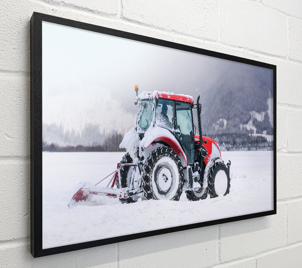 Tractor in the snow