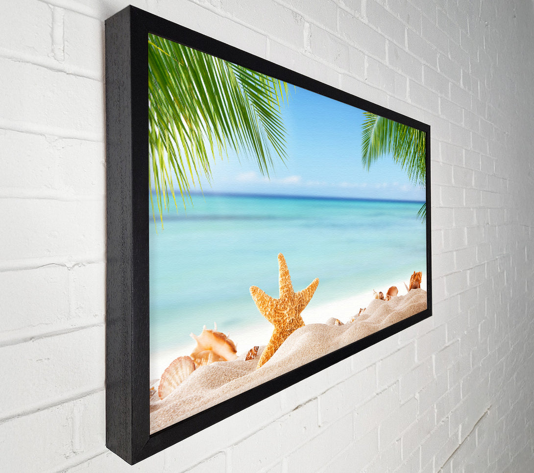  A Canvas Print of Starfish on the beach scene Canvas Art