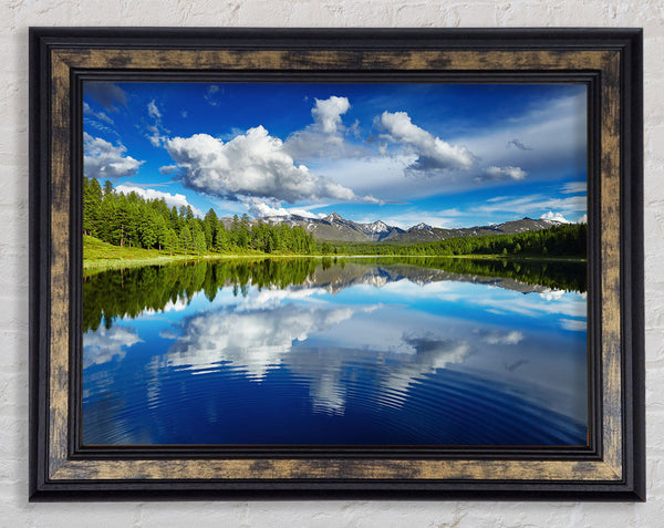 ripples in the ocean view Framed Print