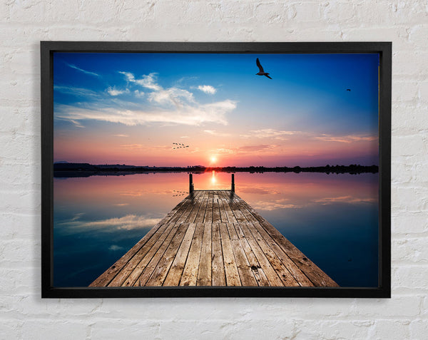 The seaview from the water bridge Framed Print