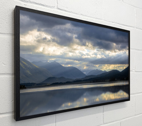 Grey tones of mountain view
