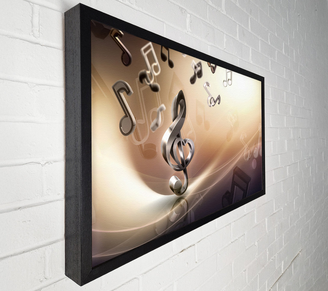 A Canvas Print of Musical notes love Canvas Wall Art