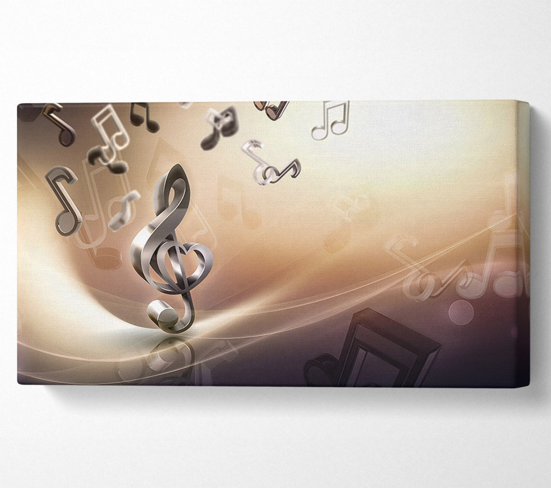  A Canvas Print of Musical notes love Canvas Wall Art