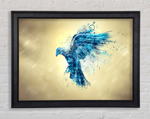 Blauer Vogel Illustrationen Flug