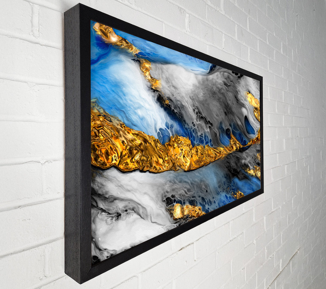  A Canvas Print of Oil flow of colours Canvas Wall Art