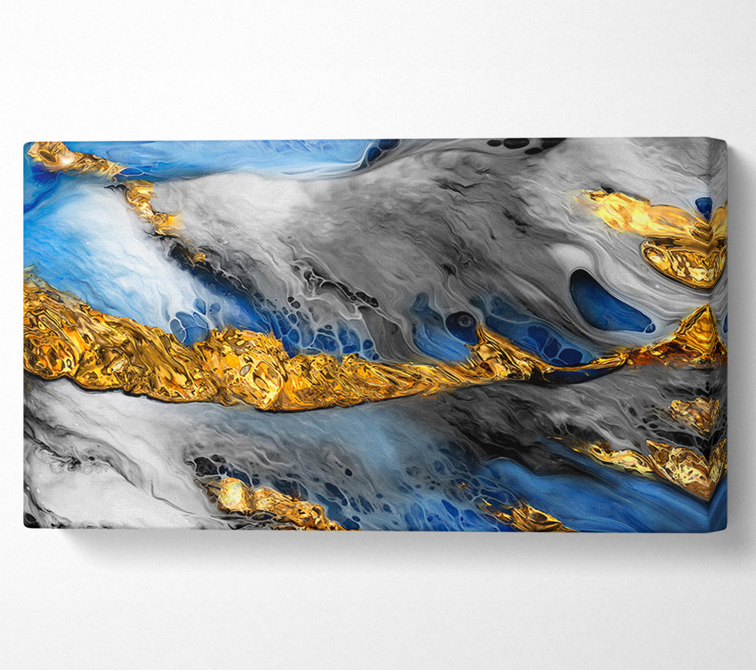  A Canvas Print of Oil flow of colours Canvas Wall Art
