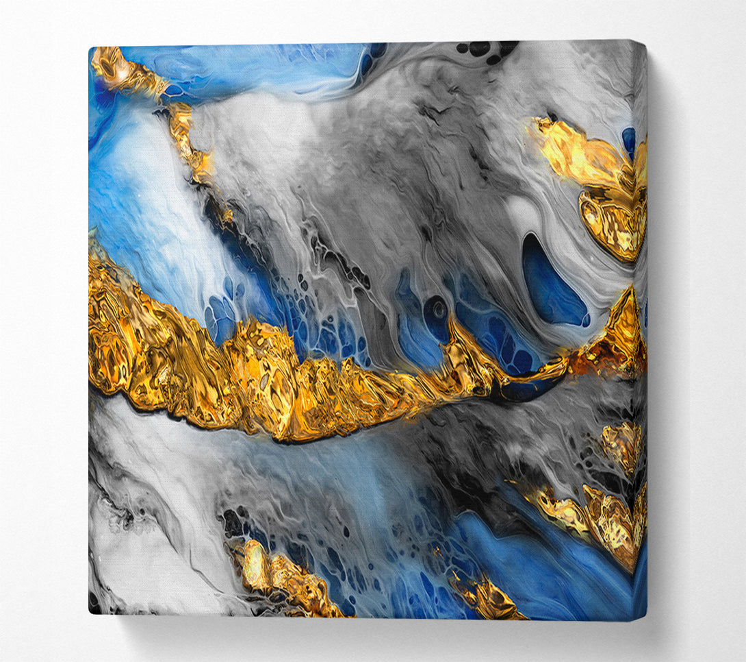  A Canvas Print of Oil flow of colours Canvas Wall Art