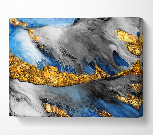  A Canvas Print of Oil flow of colours Canvas Wall Art
