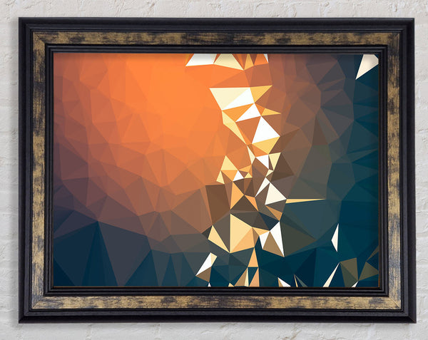 Triangle shapes warmth Framed Print