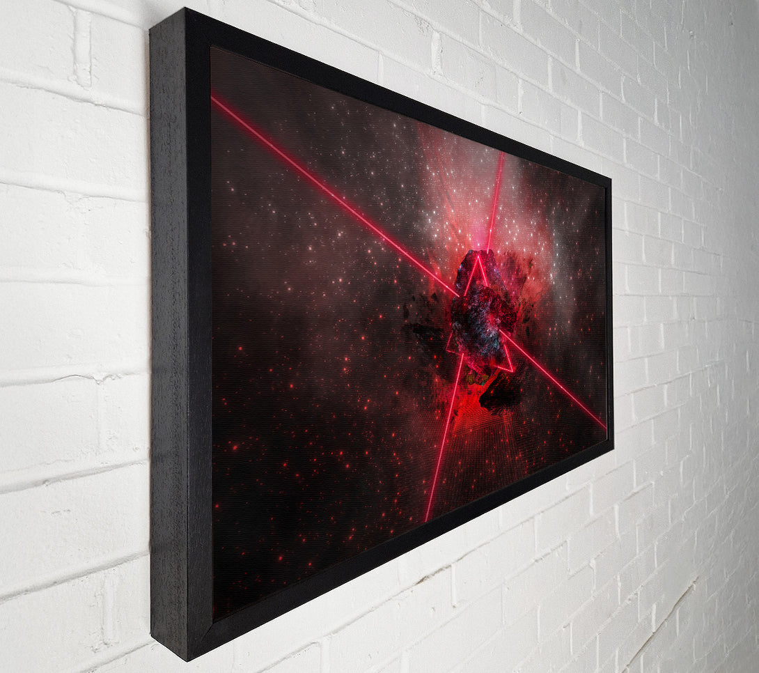  A Canvas Print of Red lazer triangle Canvas Art