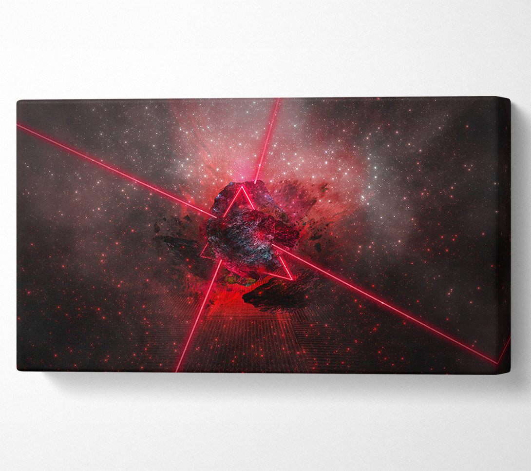  A Canvas Print of Red lazer triangle Canvas Art