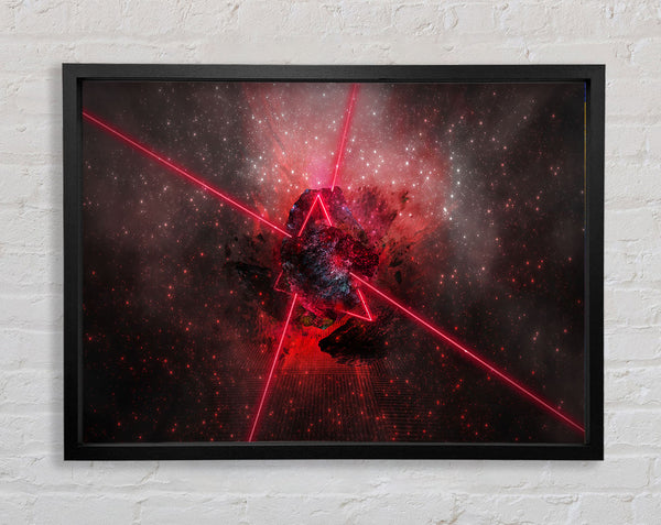 Rotes Laserdreieck
