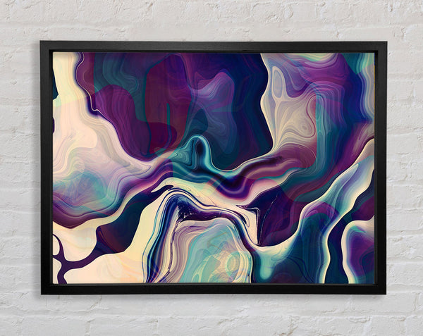Swirly colours and motions Framed Print