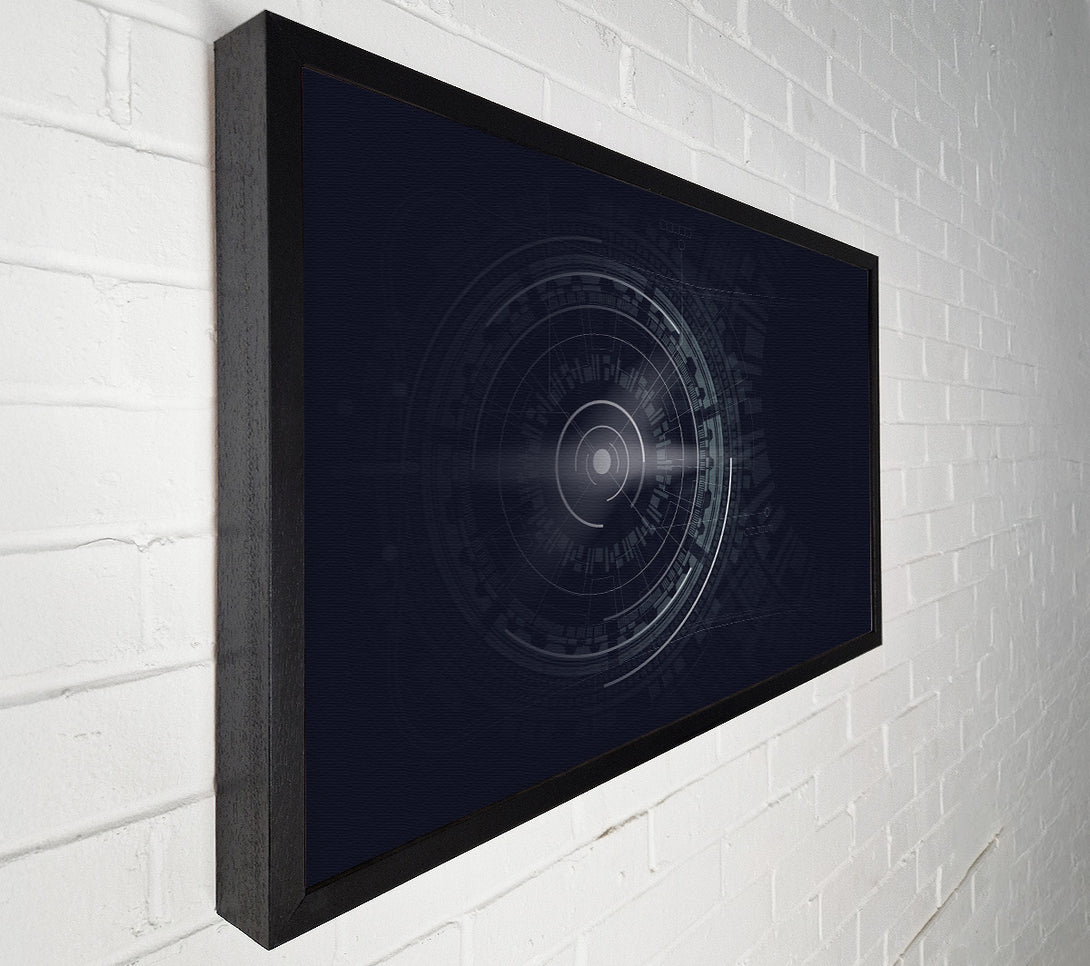 A Canvas Print of digital circles and lines Canvas Print
