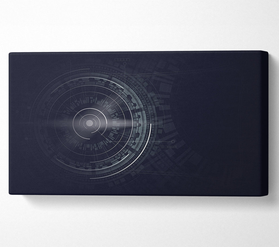  A Canvas Print of digital circles and lines Canvas Print