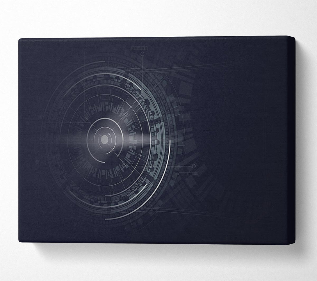  A Canvas Print of digital circles and lines Canvas Print