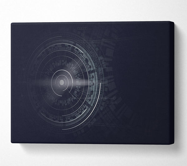  A Canvas Print of digital circles and lines Canvas Print