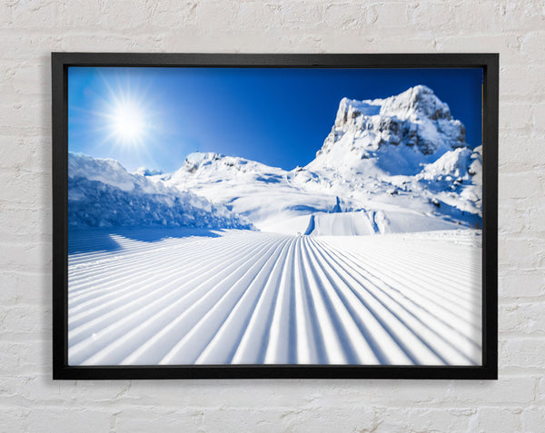Gerade Linien im Schnee