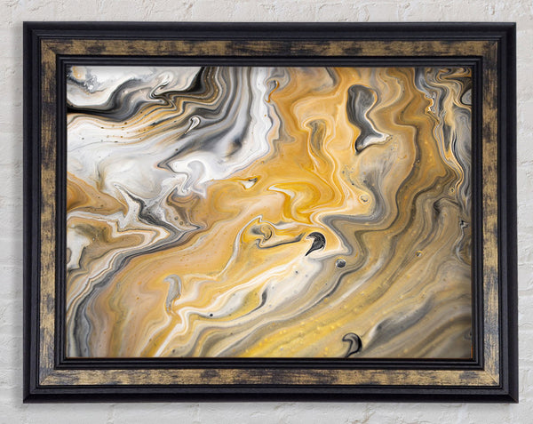 Subtle liquid colours Framed Print