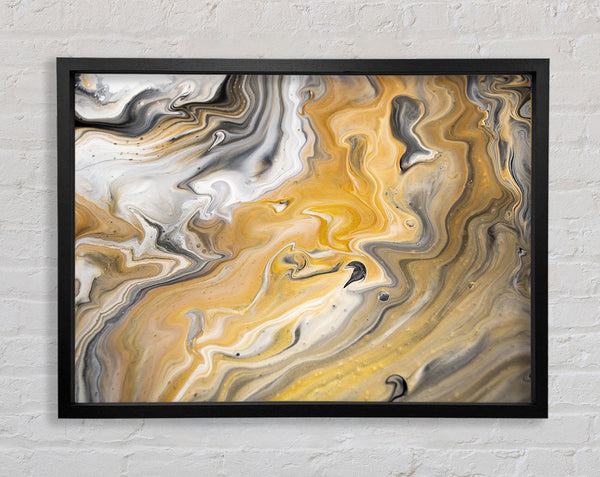 Subtle liquid colours Framed Print