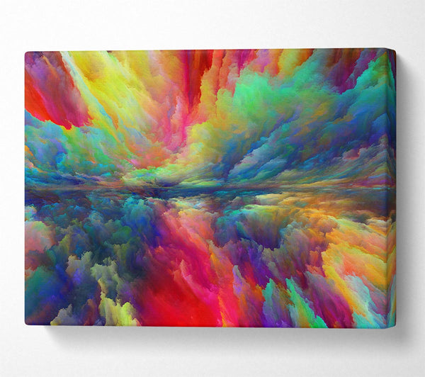  A Canvas Print of Vibrant powdered colours sky Canvas Art