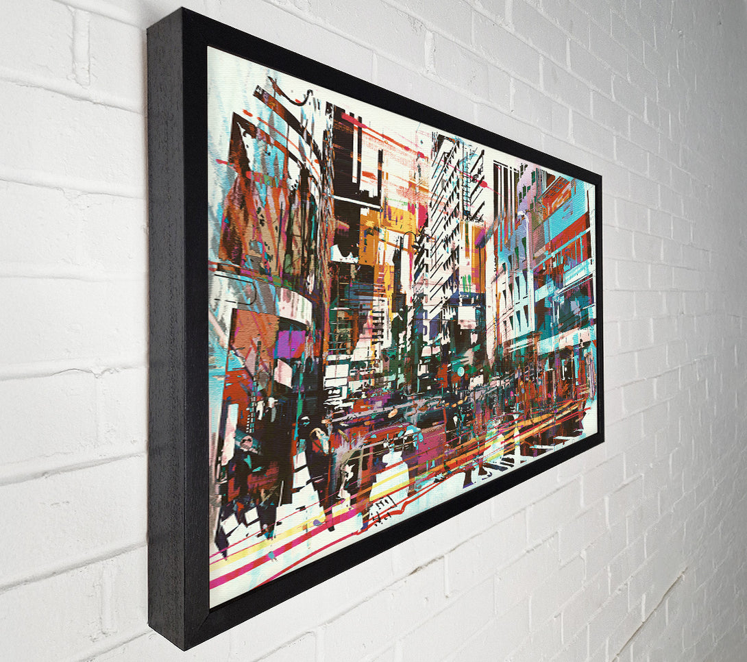  A Canvas Print of Abstract city art Canvas Wall Art