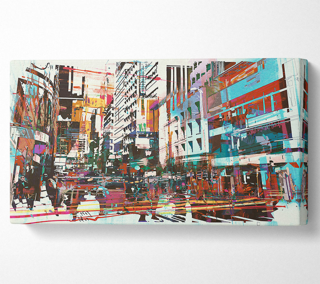  A Canvas Print of Abstract city art Canvas Wall Art
