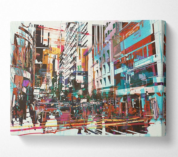  A Canvas Print of Abstract city art Canvas Wall Art