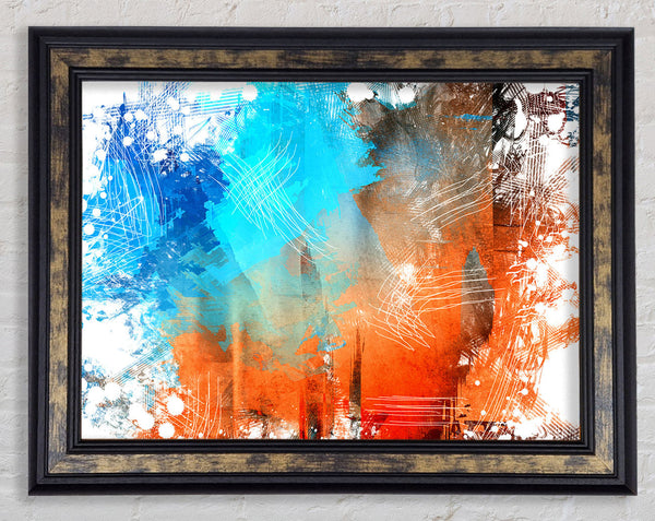 Wire texture of colour Framed Print