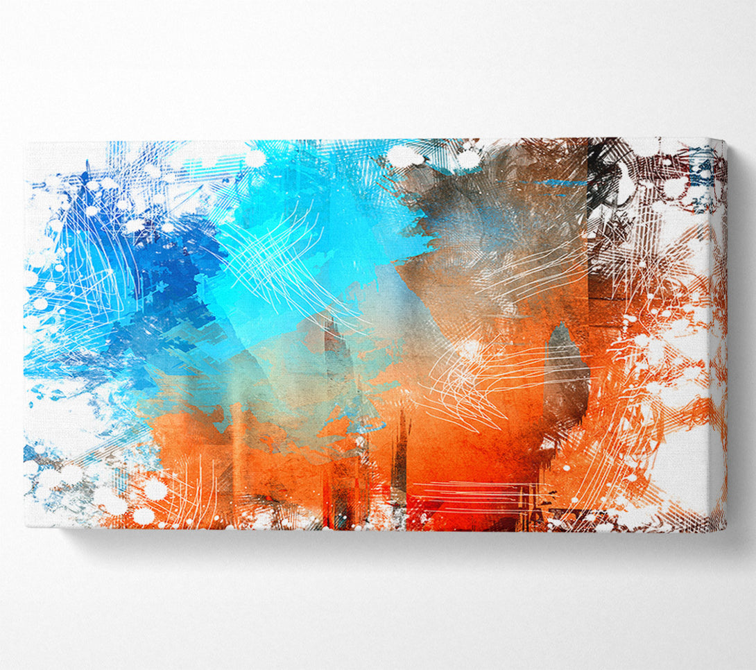  A Canvas Print of Wire texture of colour Canvas Print