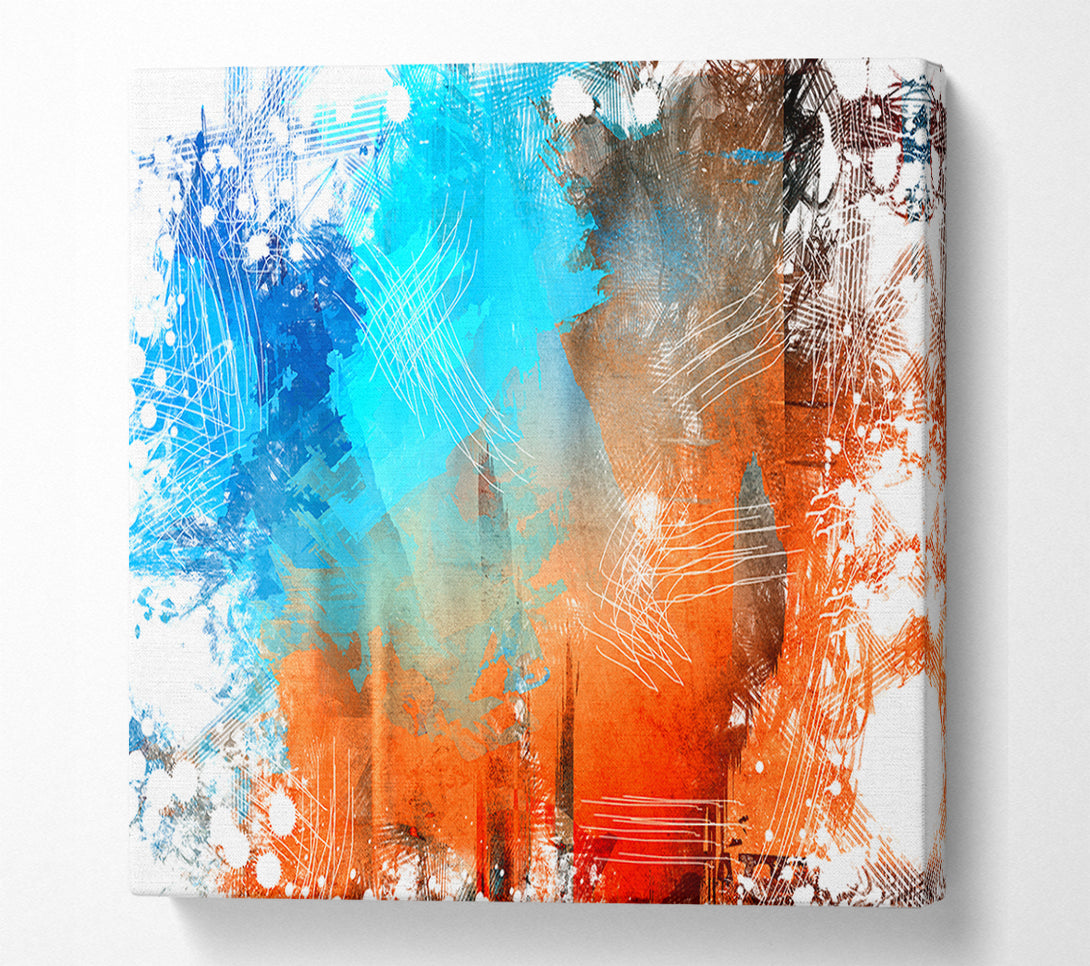  A Canvas Print of Wire texture of colour Canvas Print