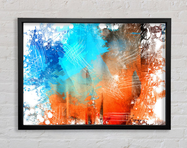 Wire texture of colour Framed Print