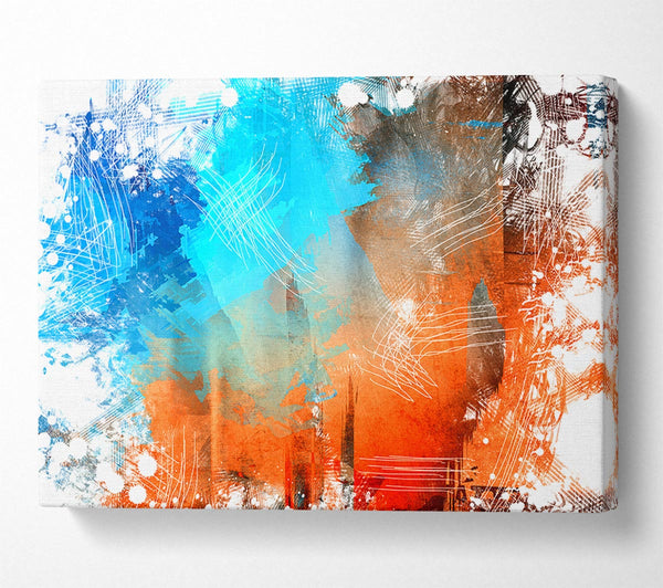  A Canvas Print of Wire texture of colour Canvas Print