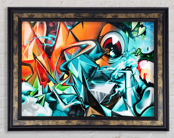 Awesome Graffiti art in space Framed Print