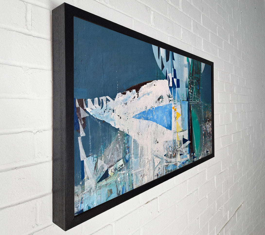  A Canvas Print of Teal and blue cold shapes Canvas Art