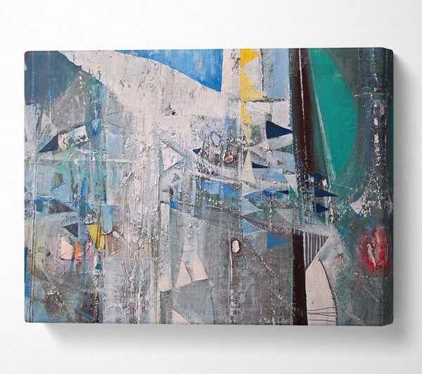  A Canvas Print of trianges washed over Canvas Print