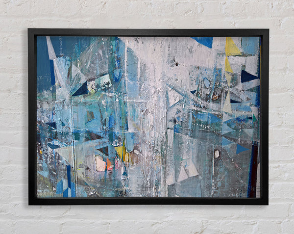 triangles washed over wall Framed Print
