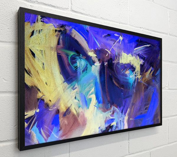 Harsh Pastel strokes of blue and yellow